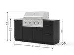 NewAge Outdoor Kitchens Outdoor Grill Island Stainless-Steel 5-Piece Cabinet Set with Sink, 3 Drawer, Grill Cabinet, Performance Grill and Stainless Steel Countertop - (Natural Gas) 
