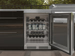 NewAge Outdoor Kitchens Aluminum 6-Piece Cabinet Set with Sink, Bar, Grill Cabinet, Platinum Griddle, Countertop and Glass Door Fridge-75119-Garage Giant 