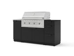 NewAge Outdoor Kitchens Outdoor Grill Island Stainless-Steel 5-Piece Cabinet Set with Sink, 3 Drawer, Grill Cabinet, Performance Grill and Stainless Steel Countertop - (Liquid Propane) | Garage Giant 