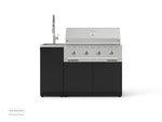 NewAge Outdoor Kitchens Outdoor Grill Island Stainless-Steel 3-Piece Cabinet Set with Sink, Grill Cabinet, and Performance Grill 