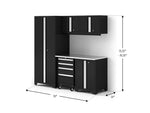NewAge Garage Cabinets Bold Series XL 6-Piece Garage Cabinets Set with Tool, Base, Wall Cabinets and 30 in. Locker-64033-Garage Giant 