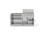 NewAge Outdoor Kitchens Stainless-Steel 4-Piece Cabinet Set with Base, Grill Cabinet, Performance Grill, and Countertop-73557-Garage Giant 