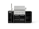NewAge Outdoor Kitchens Outdoor Grill Island Aluminum 5-Piece Cabinet Set with Sink, 1 Door, Grill Cabinet, Platinum Grill and Stainless Steel Countertop - (Natural Gas) 