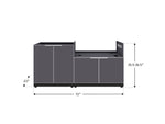 NewAge Outdoor Kitchens Aluminum 2-Piece Cabinet set with 2 Door and Grill Cabinet-67597-Garage Giant 