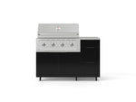 NewAge Outdoor Kitchens Outdoor Grill Island Aluminum 4-Piece Cabinet Set with Casters and 3-Drawer, Grill Cabinet, Performance Grill, Countertop 