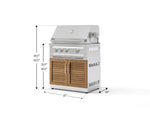 NewAge Outdoor Kitchens Stainless Steel 2-Piece Cabinet set with Grill Cabinet and Platinum Grill-72960-Garage Giant 