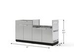 NewAge Outdoor Kitchens Stainless Steel 2-Piece Cabinet set with Bar and Grill Cabinet-67604-Garage Giant 