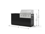 NewAge Outdoor Kitchens Aluminum 4-Piece Cabinet Set with Base, Grill Cabinet, Performance Grill, and Countertop-73445-Garage Giant 