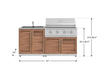 NewAge Outdoor Kitchens Stainless Steel 3-Piece Cabinet Set with Sink Cabinet and Performance Gas Grill-67389-Garage Giant 