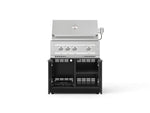 NewAge Outdoor Kitchens Aluminum 2-Piece Cabinet Set with Grill Cabinet and Platinum Grill-74791-Garage Giant 