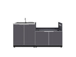 NewAge Outdoor Kitchens Aluminum 2-Piece Cabinet set with Sink and Grill Cabinet-67600-Garage Giant 