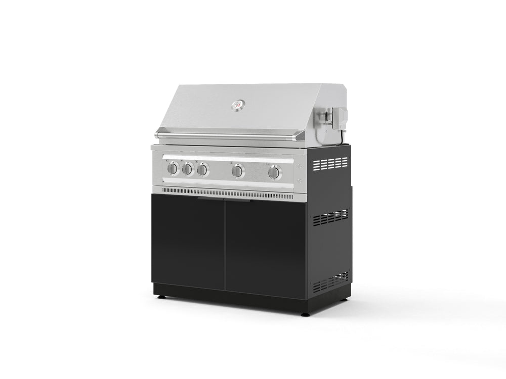 NewAge Outdoor Kitchens Aluminum 2-Piece Cabinet Set with Grill Cabinet and Platinum Grill-72914-Garage Giant