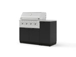 NewAge Outdoor Kitchens Outdoor Grill Island Stainless-Steel 4-Piece Cabinet Set with 1 Door, Grill Cabinet, Performance Grill and Countertop | 75757 