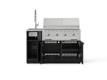NewAge Outdoor Kitchens Outdoor Grill Island Stainless-Steel 3-Piece Cabinet Set with Sink, Grill Cabinet, and Performance Grill 