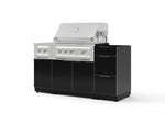 NewAge Outdoor Kitchens Outdoor Grill Island Aluminum 5-Piece Cabinet Set with 3-Drawer, Grill Cabinet, Dual Side Burner and Platinum Grill - (Natural Gas) | Garage Giant 