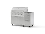 NewAge Outdoor Kitchens Outdoor Grill Island Stainless-Steel 3-Piece Cabinet Set with Casters and 3-Drawer, Grill Cabinet and Performance Grill - (Liquid Propane) | Garage Giant 