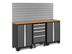 NewAge Garage Cabinets Bold Series 4-Piece Cabinet Set with Tool, Base Cabinets, Slatwall Backsplash and Worktop-63008-Garage Giant 