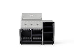 NewAge Outdoor Kitchens Outdoor Grill Island Aluminum 4-Piece Cabinet Set with 1 Door, Grill Cabinet, Performance Grill and Countertop 