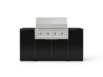 NewAge Outdoor Kitchens Outdoor Grill Island Aluminum 6-Piece Cabinet Set with 1 Door, Grill Cabinet, Performance Grill and Countertops - (Liquid Propane) 