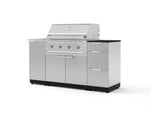 NewAge Outdoor Kitchens Outdoor Grill Island Stainless-Steel 5-Piece Cabinet Set with Sink, 3 Drawer, Grill Cabinet, Performance Grill and Stainless Steel Countertop - (Natural Gas) | Garage Giant 