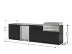 NewAge Outdoor Kitchens Stainless Steel 6-Piece Cabinet Set with Sink, Bar, Grill Cabinet, Platinum Griddle, Countertop and Stainless Steel Door Fridge-75136-Garage Giant 