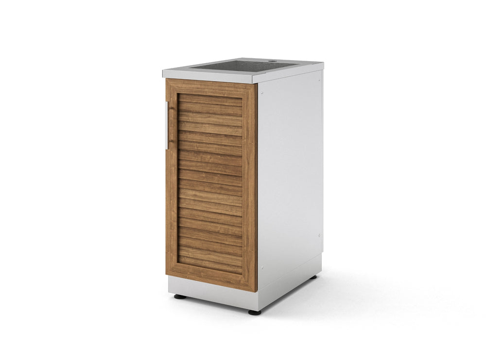 NewAge Outdoor Kitchens Stainless Steel Louvered Doors 16 in. Sink Cabinet-65625-Garage Giant