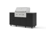 NewAge Outdoor Kitchens Outdoor Grill Island Stainless-Steel 6-Piece Cabinet Set with Casters 1 Door, 3 Drawer, Grill Cabinet, Performance Grill, Countertops | 74242 