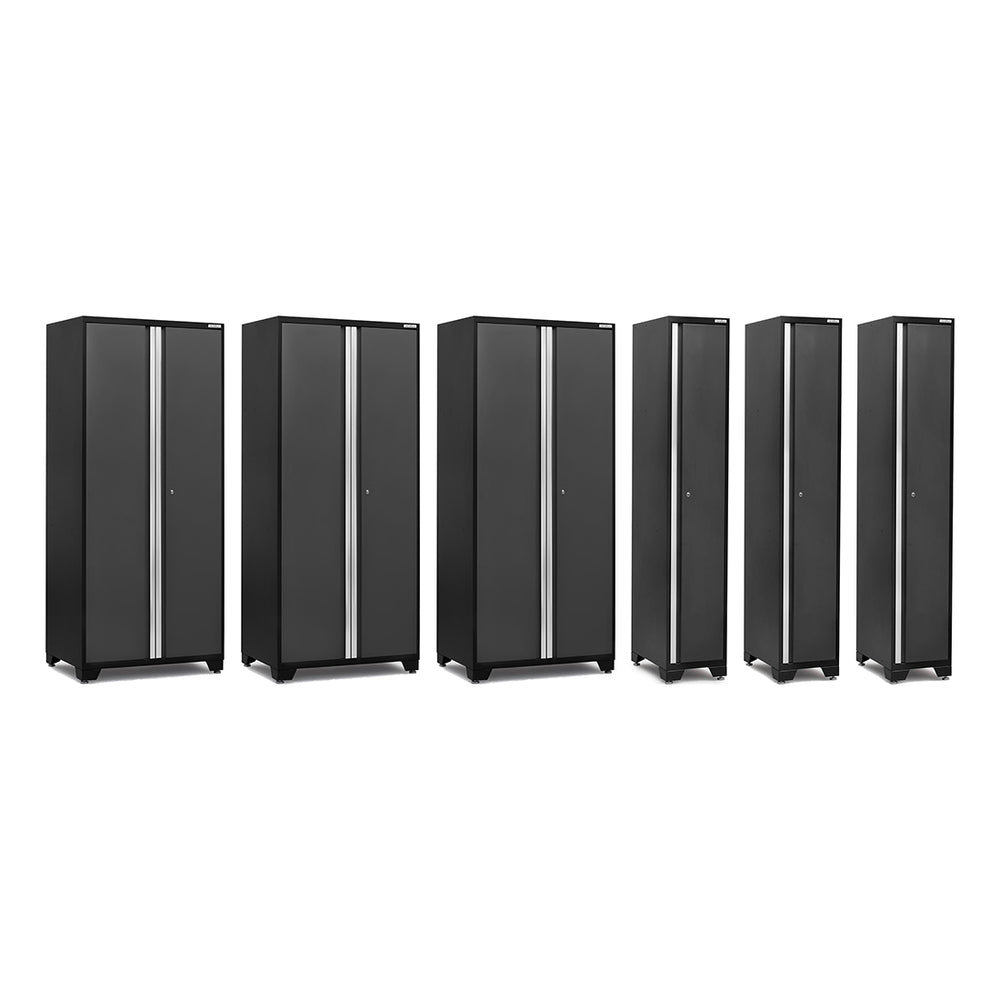 NewAge Garage Cabinets PRO Series Grey 3 x Multi-Use Lockers and 3 x Sports Lockers Set-3 x 52005 + 3 x 52006-Garage Giant