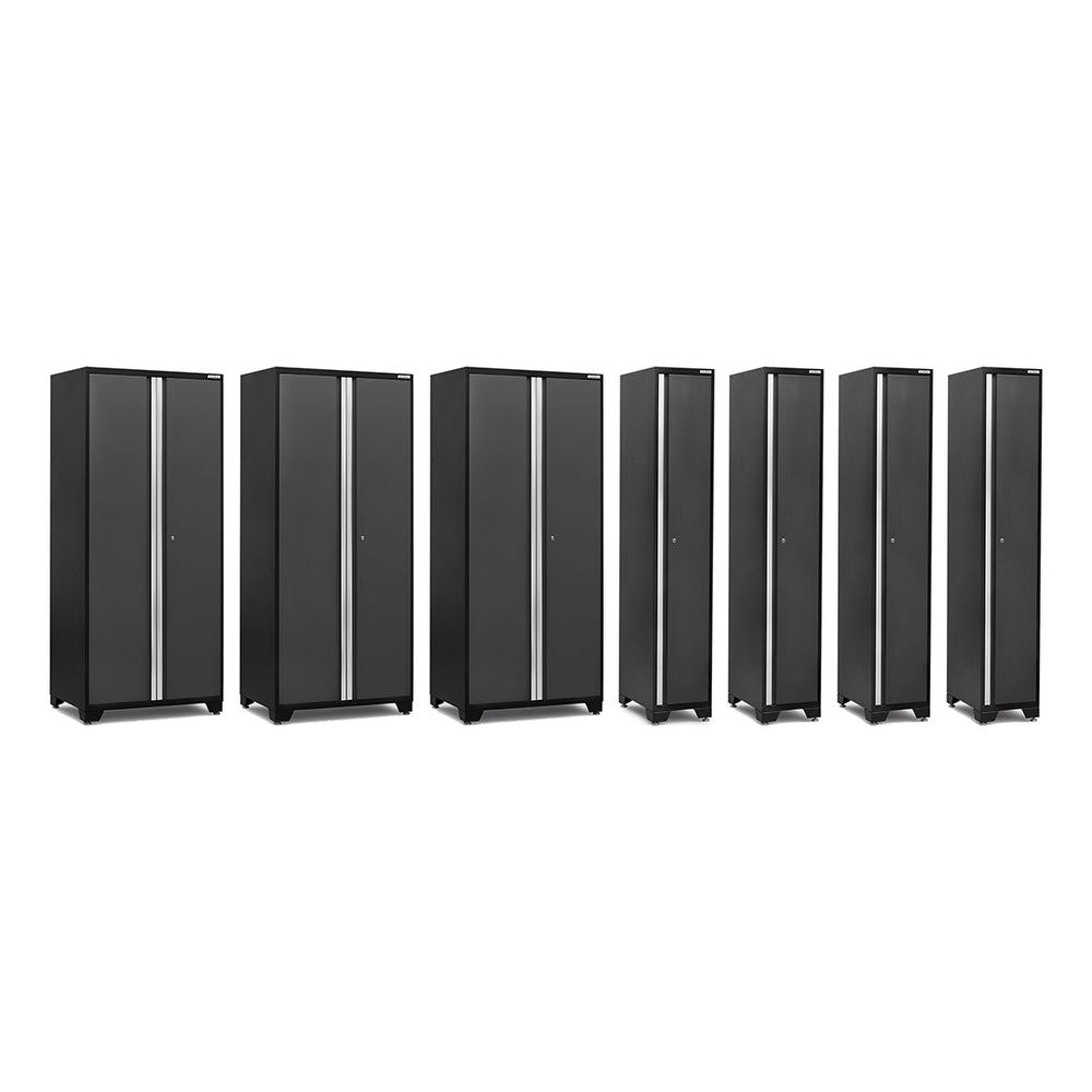 NewAge Garage Cabinets PRO Series Grey 3 x Multi-Use Lockers and 4 x Sports Lockers Set-3 x 52005 + 4 x 52006-Garage Giant