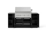 NewAge Outdoor Kitchens Outdoor Grill Island Aluminum 6-Piece Cabinet Set with 1 Door, Grill Cabinet, Platinum Grill and Countertops 