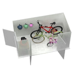 Absco Durango 10' x 5' Metal Bike Shed - Woodland Gray 