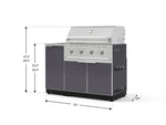 NewAge Outdoor Kitchens Outdoor Grill Island Aluminum 3-Piece Cabinet Set with Sink, Grill Cabinet and Performance Grill-73948-Garage Giant 