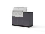 NewAge Outdoor Kitchens Outdoor Grill Island Aluminum 4-Piece Cabinet Set with 1 Door, Grill Cabinet, Performance Grill and Countertop - (Liquid Propane) | Garage Giant 