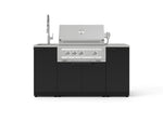 NewAge Outdoor Kitchens Outdoor Grill Island Stainless-Steel 5-Piece Cabinet Set with Sink, 1 Door, Grill Cabinet, Platinum Grill and Stainless Steel Countertop 