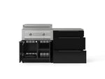 NewAge Outdoor Kitchens Aluminum 4-Piece Cabinet Set with 3 Drawer, Grill Cabinet, Platinum Griddle and Countertop-75152-Garage Giant 