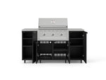 NewAge Outdoor Kitchens Outdoor Grill Island Stainless-Steel 6-Piece Cabinet Set with Casters and 1 Door, Grill Cabinet, Performance Grill, Countertops 