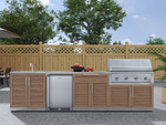 NewAge Outdoor Kitchens Stainless Steel 6-Piece Cabinet Set with Sink, Bar, Grill Cabinet, Performance Grill, Countertop and Fridge-66372-Garage Giant 