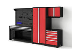 NewAge Garage Cabinets Pro Series 5-Piece Cabinet Set with Tool, Wall Cabinet, Locker, 78 in. Workstation, and Pegboard Accessories Kit-32675-Garage Giant 