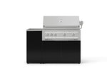 NewAge Outdoor Kitchens Outdoor Grill Island Aluminum 3-Piece Cabinet Set with Sink, Grill Cabinet, and Platinum Grill 