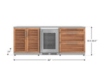 NewAge Outdoor Kitchens Stainless Steel 5-Piece Cabinet Set with 3-Drawer, 2-Door Cabinet, Countertops and Fridge-67588-Garage Giant 