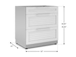 NewAge Outdoor Kitchens Stainless Steel 3-Drawer Cabinet-70407-Garage Giant 