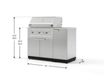 NewAge Outdoor Kitchens Outdoor Grill Island Stainless-Steel 4-Piece Cabinet Set with 1 Door, Grill Cabinet, Performance Grill and Countertop 