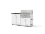 NewAge Outdoor Kitchens Stainless-Steel 4-Piece Cabinet Set with Base, Grill Cabinet, Performance Grill, and Countertop-73471-Garage Giant 