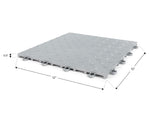 NewAge Garage Flooring Diamond Pattern Polypropylene Garage Flooring Tiles 400 sq. ft. Flooring Bundle - Platinum 