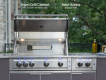 NewAge Outdoor Kitchens 6-Piece Cabinet Set in Slate Gray with Countertops-65289-Garage Giant 