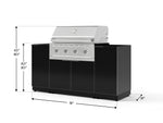 NewAge Outdoor Kitchens Outdoor Grill Island Aluminum 6-Piece Cabinet Set with 1 Door, Grill Cabinet, Performance Grill and Countertops - (Natural Gas) 
