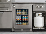 NewAge Outdoor Kitchens Stainless Steel 6-Piece Cabinet Set with Sink, Bar, Grill Cabinet, Platinum Grill, Countertop and Fridge-72089-Garage Giant 