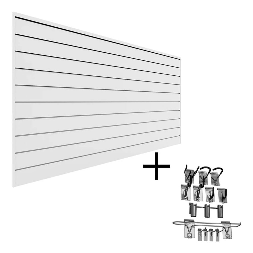 Proslat Slatwall Sports Bundle (White)-33004K-Garage Giant