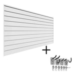 Proslat 8' x 4' PVC Slatwall Mini Bundle (White)-33006K-Garage Giant 