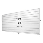 Proslat 8' x 4' PVC Slatwall Mini Bundle (White)-33006K-Garage Giant 